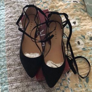 ESPRIT Black Tie Up Flats